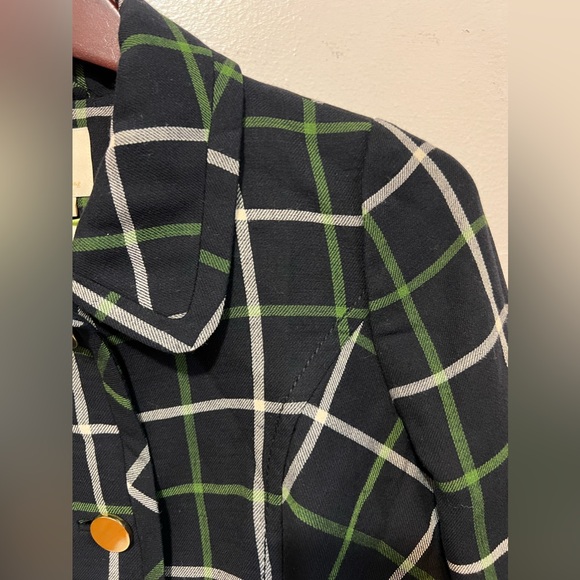 [Kate Spade] Cropped Windowpane Blazer - Picture 11 of 16